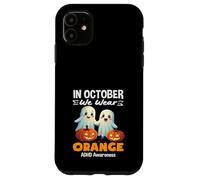 en Octobre, Nous portons des fantômes Mignons Oranges pour Halloween TDAH Coque pour iPhone 11