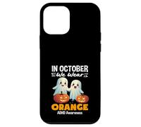 en Octobre, Nous portons des fantômes Mignons Oranges pour Halloween TDAH Coque pour iPhone 12 Mini