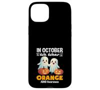 en Octobre, Nous portons des fantômes Mignons Oranges pour Halloween TDAH Coque pour iPhone 15 Plus