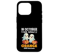 en Octobre, Nous portons des fantômes Mignons Oranges pour Halloween TDAH Coque pour iPhone 16 Pro