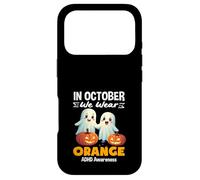en Octobre, Nous portons des fantômes Mignons Oranges pour Halloween TDAH Coque pour iPhone 17 Pro