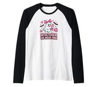 en Octobre, Nous portons des fantômes Roses pour la Sensibilisation au Cancer du Sein Manche Raglan