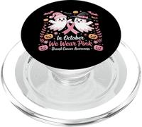 en Octobre, Nous portons des fantômes Roses pour la Sensibilisation au Cancer du Sein PopSockets PopGrip pour MagSafe