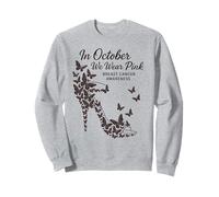 en Octobre, Nous portons des Talons Hauts Roses de Sensibilisation au Cancer du Sein Sweatshirt