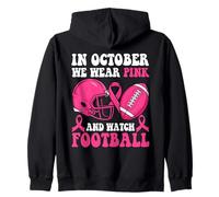 en Octobre, Nous portons du Rose et regardons Le Cancer du Sein de Football Sweat à Capuche