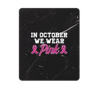 en Octobre, Nous Portons du Rose pour Sensibiliser Au Cancer du Sein Tapis De Souris Petit Tapis De Souris Gaming Durable Mouse Pad pour Ordinateur Jeu Travail 25X30Cm
