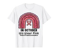 En octobre, nous portons la lutte contre le cancer du sein arc-en-ciel rose T-Shirt