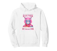 en Octobre, Nous portons la Sensibilisation au Cancer du Sein Rose avec Un Chat Sweat à Capuche