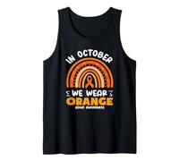 en Octobre, Nous portons Orange Sensibilisation au TDAH Boho Rainbow Débardeur