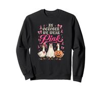 en Octobre, Nous portons Pink Goose Cancer du Sein Halloween Sweatshirt