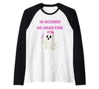 en Octobre, Nous portons Pink Nurse Ghost Halloween 2025 Manche Raglan