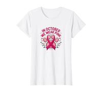 en Octobre, Nous portons Pink Paw of Hope pour la Sensibilisation au Cancer du Sein T-Shirt