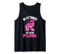 En octobre, nous portons un dinosaure rose pour garçons et enfants atteints d'un cancer du sein Débardeur