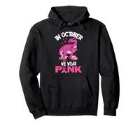 En octobre, nous portons un dinosaure rose pour garçons et enfants atteints d'un cancer du sein Sweat à Capuche