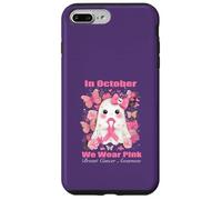 en Octobre, Nous portons Un fantôme Rose de Sensibilisation au Cancer du Sein pour Femmes Coque pour iPhone 7 Plus/8 Plus