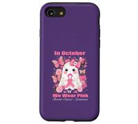 en Octobre, Nous portons Un fantôme Rose de Sensibilisation au Cancer du Sein pour Femmes Coque pour iPhone SE (2020) / 7/8