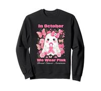 en Octobre, Nous portons Un fantôme Rose de Sensibilisation au Cancer du Sein pour Femmes Sweatshirt