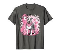 en Octobre, Nous portons Un Motif de Chien Rose T-Shirt