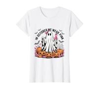 en Octobre, Nous portons Un Ruban Rose Spooky Ghost pour Le Cancer du Sein T-Shirt Graphique avec Valeur