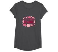 en Octobre, Nous portons Un Soutien Rose pour la Sensibilisation au Cancer du Sein T-Shirt, Fille, Chiné Foncé, XS