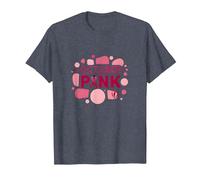 en Octobre, Nous portons Un Soutien Rose pour la Sensibilisation au Cancer du Sein T-Shirt, Homme, Bleu Chiné, L