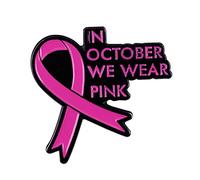 en Octobre, Nous Portons Une Broche De Ruban Rose Épingle