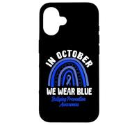 en Octobre, Nous portons Une Sensibilisation à la prévention de l'intimidation Bleue Coque pour iPhone 16