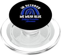 en Octobre, Nous portons Une Sensibilisation à la prévention de l'intimidation Bleue PopSockets PopGrip pour MagSafe