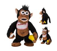 en Orang-outan - Singe Électrique De 29 Cm, Animal en Drôle Mangeant Une Banane, Anti-Stress Sensoriel | Électronique en Coton PP Doux, Mobile, Cadeau pour