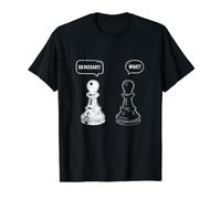 en Passant : What Chess Fun T-Shirt Graphique avec Valeur, Homme, Noir, M