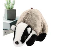 En Peluche De Blaireau Réaliste - Jouet Animal Doux Et Réaliste Avec Panda Mignon À Collectionner | Figurine En Peluche De Décoration Intérieure, Cadeau Câlin Sur Le Thème De La Nature Pour Les