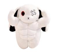 en peluche de lapin, lapin de muscle effrayant, animal rempli de lapin, avec matériau doux et manipulable, oreiller de tir polyvalent, 30 x 15 x 12 cm, pour Noël, , adultes, femmes, So