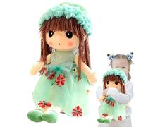 en Peluche - en Tissu Douillette Douillette - Fabriquée à la Main - Adorable Princesse de Dessin animé - Jouet multiculturel Fait à la Main pour bébé avec Jupe à Chapeau