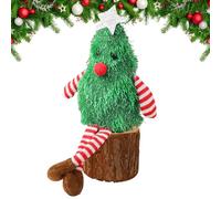 en peluche fête en peluche sapin de Noël avec jambes longues, décorations de figures éclairées mignonnes pour pièce maîtresse de la maison de fête