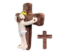 en peluche Jésus - Jouet de dessin animé Jésus en peluche, religieuse du Christ Sauveur, jouets de Jésus souriants | Coussin décoratif mignon et amusant pour canapé, salon