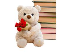 en Peluche | Mignon Tenant Une Fleur Déco Maison - Nounours Doudou pour | Cadeau pour Femme, Fille, Enfant - Anniversaire, Noël, Mariage, Fête des Amoureux, Salon, Canapé