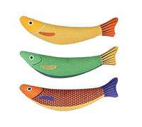 en Peluche pour Chats - 3 Pièces Poisson d' à Chat pour Chatons, Figurine Bruit de Bruissement, Jouet de Nettoyage des Dents de Soins Animaux, pour la Maison Intérieure, Extérieur