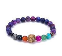 en Pierre, en Pierre Naturelle, Cosmique Sun Huit planètes Agate Violet Sept Pulse, Accessoires de vêtements personnalisés