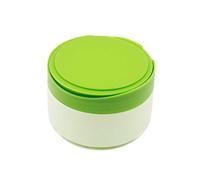 En plastique Vert Portable Soins de la peau Après-bain Poudre Talc Shell Récipient Distributeur Maquillage Poudre Libre Support pour Kit De Voyage De Stockage Bocal Bouteille