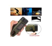 En plein air rechargeable 3LED lampe de poche à manivelle Dynamo et énergie solaire Torch Kiliaadk197