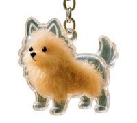 en poils de chien, souvenir mémorial de poils d'animaux - Breloque de rangement pour garçons filles femmes hommes dans sac portefeuille, verwijzen naar de beschrijving, Contreplaqué