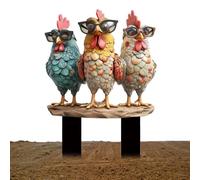 en Pot Stakes de décoration | Enjeux d'insert de Poulet en Plein air en Acrylique 2D pour la Cour, Les décorations en Pot Stakes pour Le Jardin, la Ferme, la Cour, la pelouse et Le Chemin