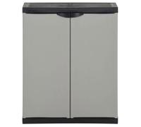 ""En Promotion""Armoire à déchets de jardin Moderne - protection UV, abri de rangement/Armoire haut - Gris et noir 68x40x85cm PP B6517