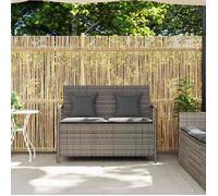 ""En Promotion""Banc de rangement de jardin Moderne - ABOTT@ Coffre d'extérieur - Charge 100kg - avec coussin gris résine tressée B487