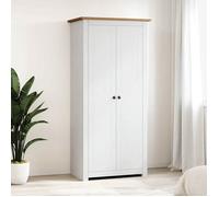 ""En Promotion""Garde-robe - SHIELD - Cabinet chambre - Cadre stable - Blanc 80x50x171,5cm Pin massif Assortiment Panama 2560105