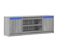 ""En Promotion""Meuble TV avec LED - CLOUD - Meuble Télé Bas - CABINET/BANC TV - sonoma gris 139,5x34x50 cm - Bois d'ingénierie 526855