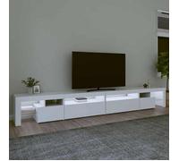 ""En Promotion""Meuble TV avec lumières LED - CLOUD - Meuble Télé Bas - CABINET/BANC TV - Blanc 290x36,5x40 cm 4971478