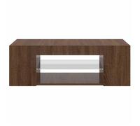 ""En Promotion""Meuble TV avec lumières LED - CLOUD - Meuble Télé Bas - CABINET/BANC TV - Chêne marron 90x39x30 cm 3081948