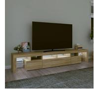 ""En Promotion""Meuble TV avec lumières LED - CLOUD - Meuble Télé Bas - CABINET/BANC TV - Chêne sonoma 230x36,5x40 cm 2993880
