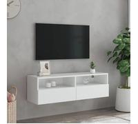 ""En Promotion""Meuble TV mural CHIC - CLOUD - Meuble Télé suspendue - CABINET/BANC TV - blanc 100x30x30 cm - Bois d'ingénierie 113946
